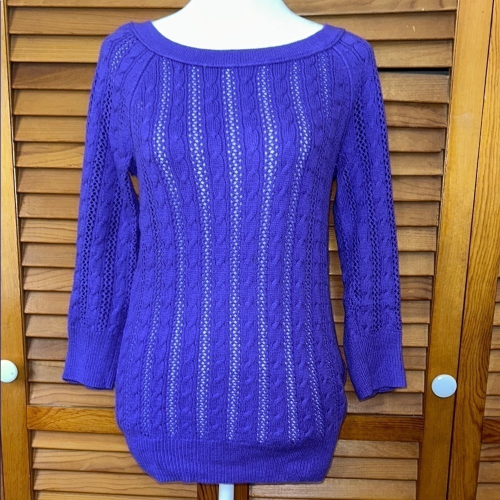 💜 American Eagle Crochet Knit Sweater | Size M | EUC